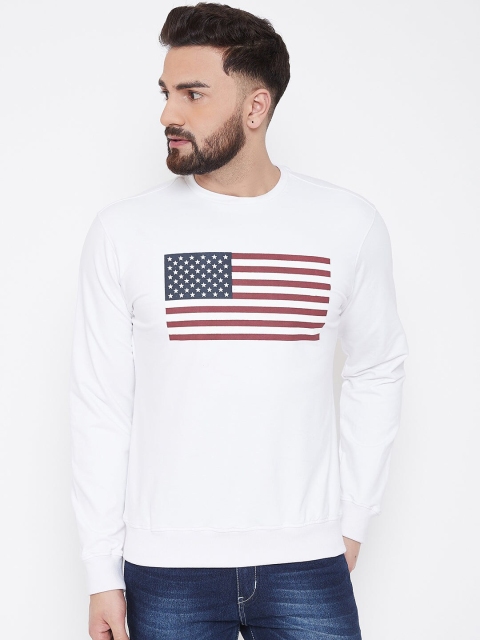 

JUMP USA Men White Printed Sweatshirt