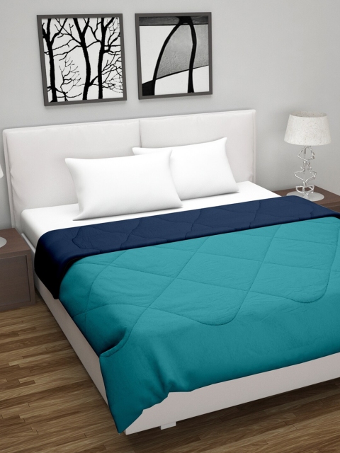 

Divine Casa Navy Blue & Sea Green Mild Winter 150 GSM Double Bed Comforter