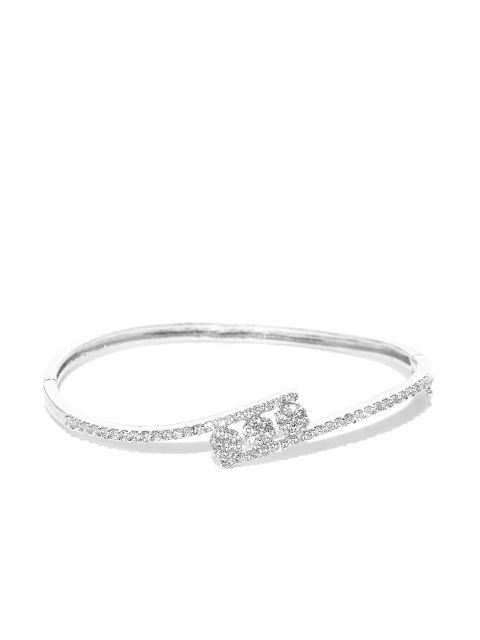 

Zaveri Pearls Silver-Toned CZ Stone-Studded Bracelet