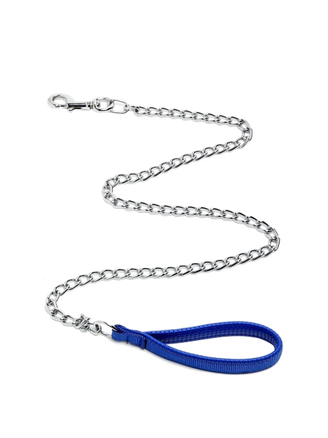 

WIGGLE TWIDDLE Blue & Silver-Toned Solid Dog Leash