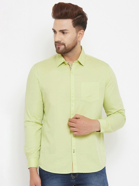 

Canary London Men Lime Green Smart Slim Fit Casual Shirt