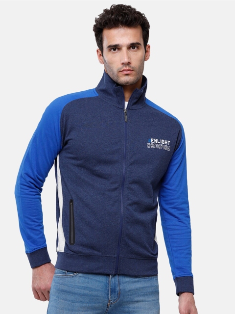 

Classic Polo Men Blue Colourblocked Pure Cotton Sweatshirt