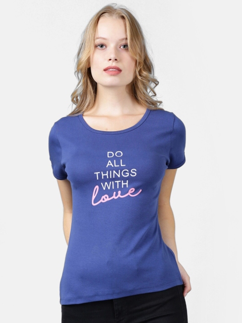 

V2 Value & Variety Pink Typography Printed Regular Top