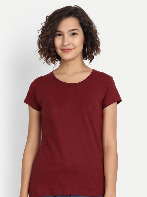 

Dipsha Maroon Solid Top