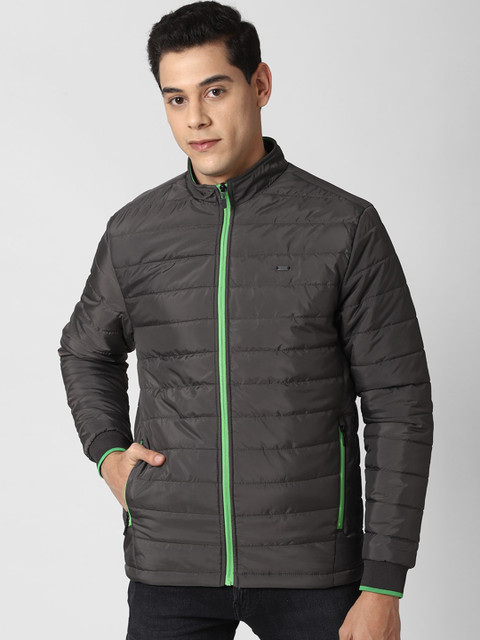 

Peter England Casuals Men Grey Camouflage Padded Jacket