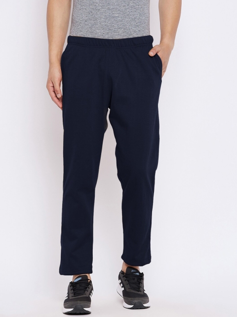 

FRENCH FLEXIOUS Men Navy Blue Solid Track Pants