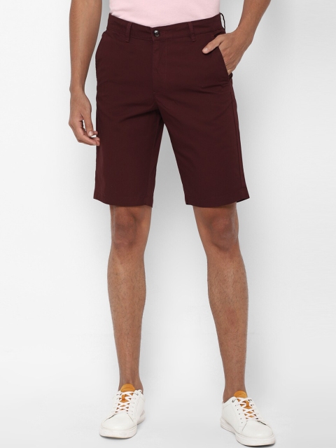 

Allen Solly Men Maroon Slim Fit Shorts