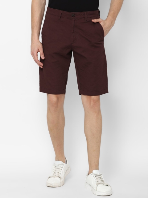 

Allen Solly Men Maroon Slim Fit Shorts