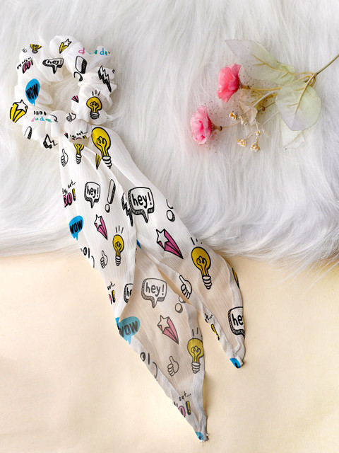 

Ferosh Women Multicoloured Ponytail Holders, Multi