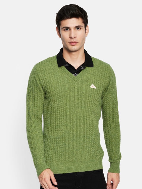 

Monte Carlo Men Green Cable Knit Pullover