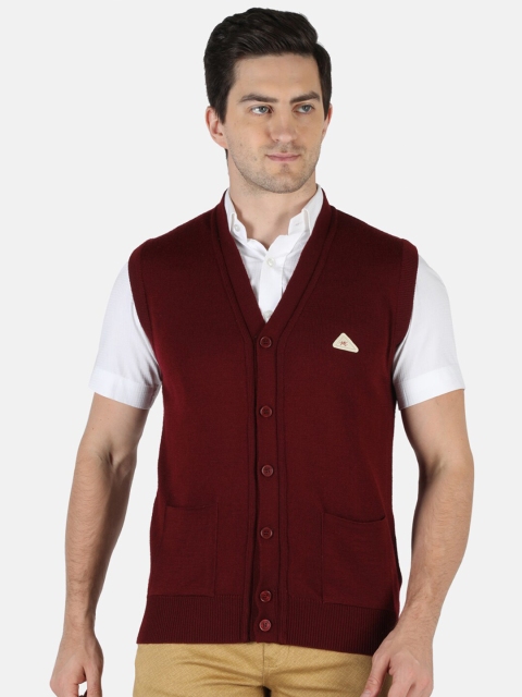 

Monte Carlo Men Woollen Maroon Cardigan