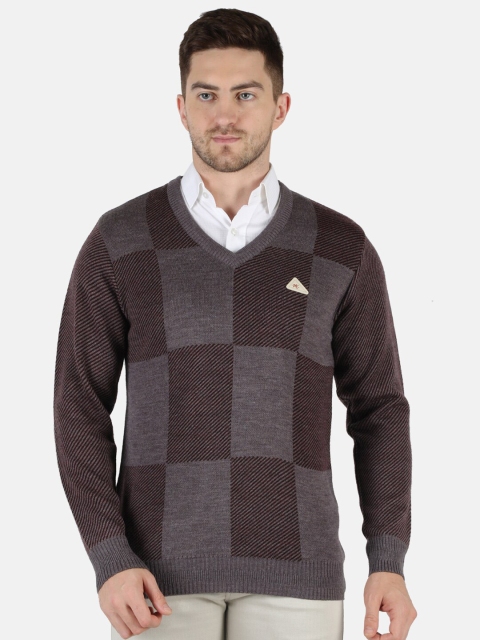 

Monte Carlo Men Brown & Grey Printed Pullover