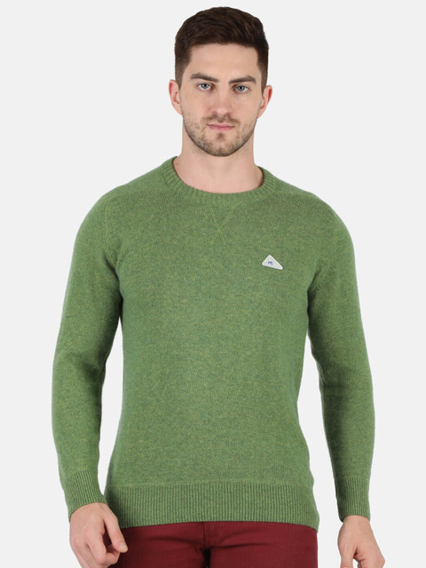 

Monte Carlo Men Green Solid Pullover Sweater