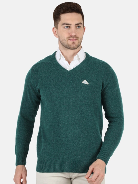 

Monte Carlo Men Green Wool Solid Pullover