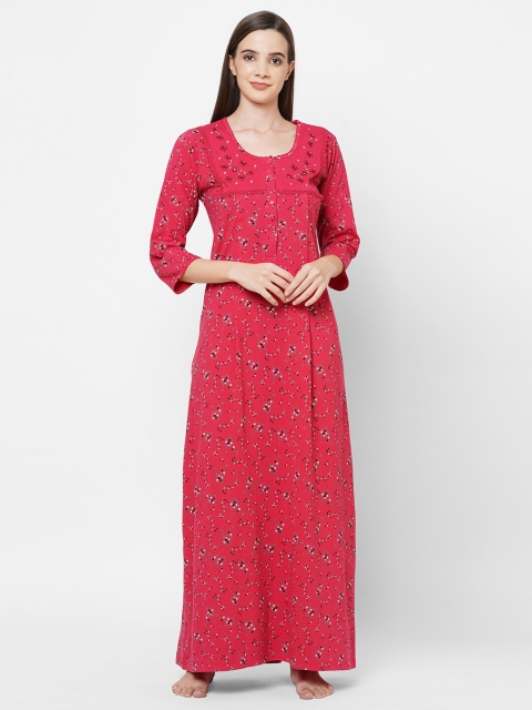 

Sweet Dreams Red Printed Maxi Nightdress