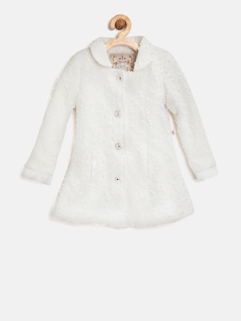 

Peppermint Girls Off-White Patterned Coat
