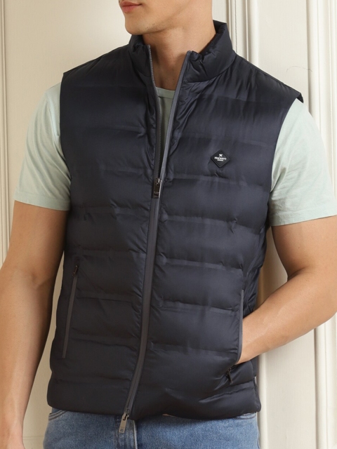 

HACKETT LONDON Men Navy Blue Lightweight Sleeveless Puffer Jacket