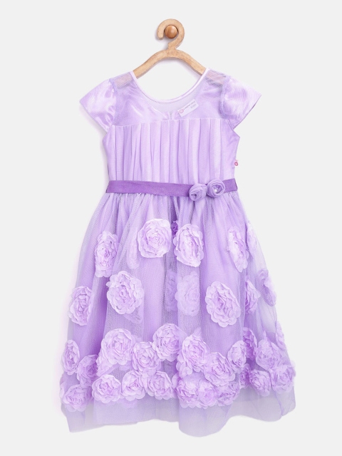 

Peppermint Girls Lavender Net Fit & Flare Dress