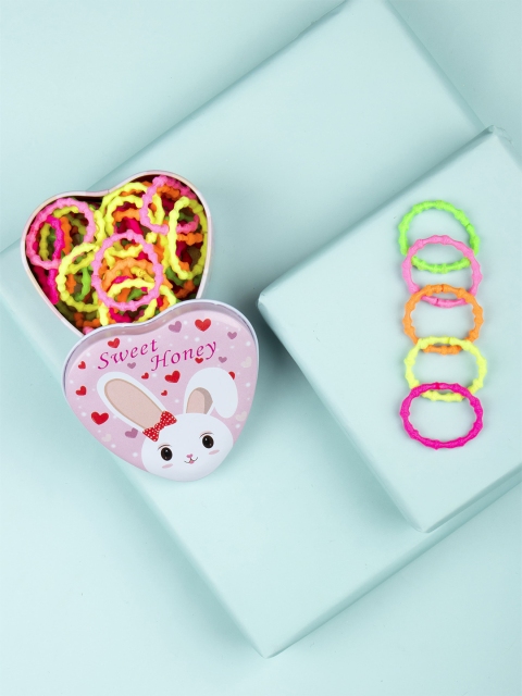 

Arendelle Girls Set Of 50 Multicoloured Ponytail Holders, Multi