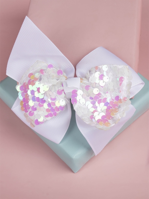

Arendelle Girls White & Pink Embellished Bow Hair Pin