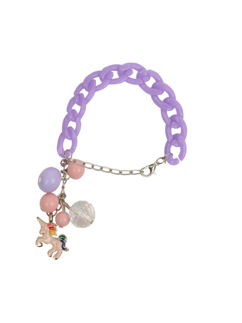 

Arendelle Girls Purple & Brown with Beads & Unicorn Charm Bracelet