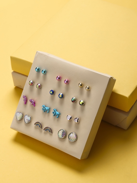 

Arendelle Multicoloured Contemporary Studs Earrings, Multi