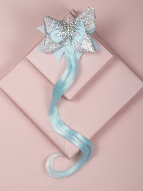 

Arendelle Girls Blue & Silver-Toned Embellished Alligator Hair Clip