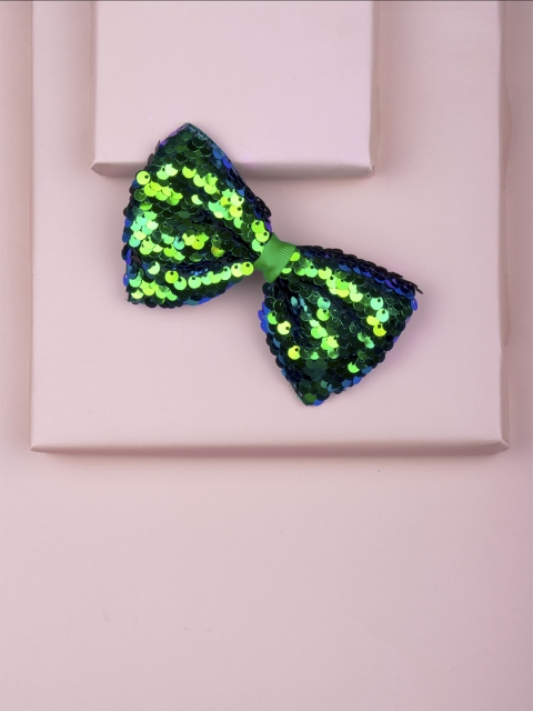 

Arendelle Girls Green & Blue Embellished Bow Alligator Hair Clip