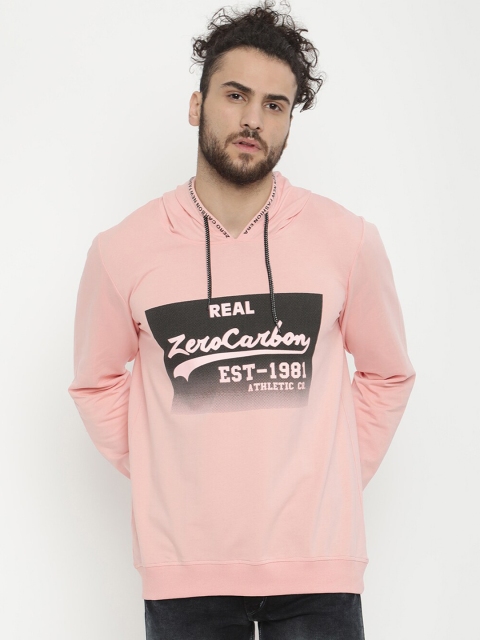 

V2 Value & Variety Men Peach-Coloured Typography Printed Regular Fit Hooded T-shirt