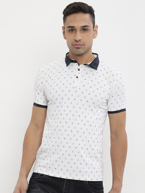 

V2 Value & Variety Men White Printed Polo Collar T-shirt
