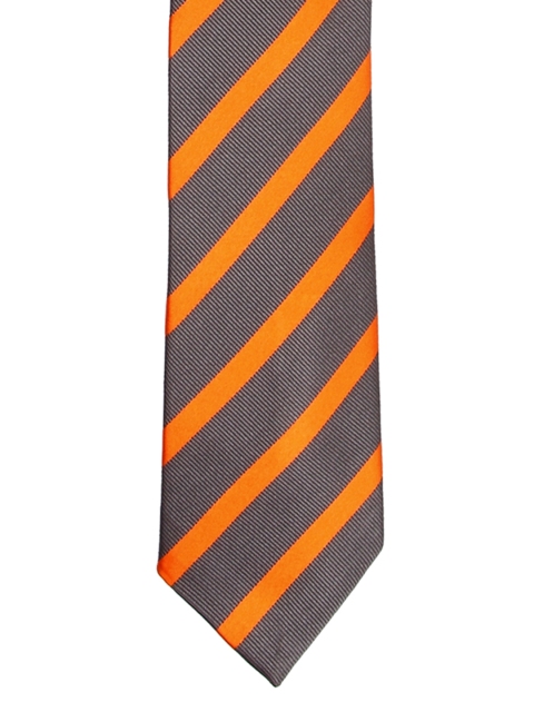 

Tossido Grey & Orange Striped Tie