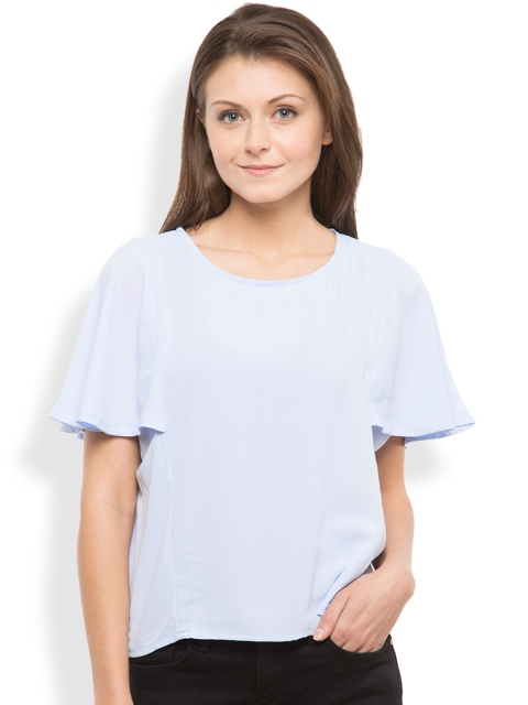 

Tokyo Talkies Women Blue Solid Top