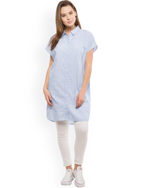 

Tokyo Talkies Blue Striped Tunic