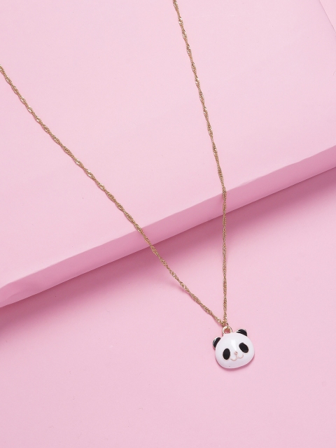 

Arendelle Girls White & Black Cute Panda Pendant With "Animals Party" Gift Card