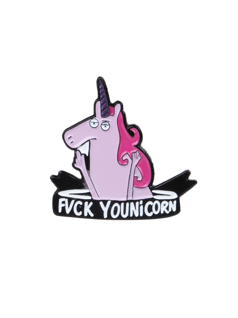 

Arendelle Kids Pink & Black I am an Unicorn Brooch Pin