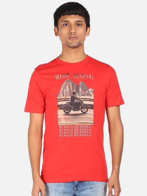 

Colt Men Red Graphic Printed T-shirt
