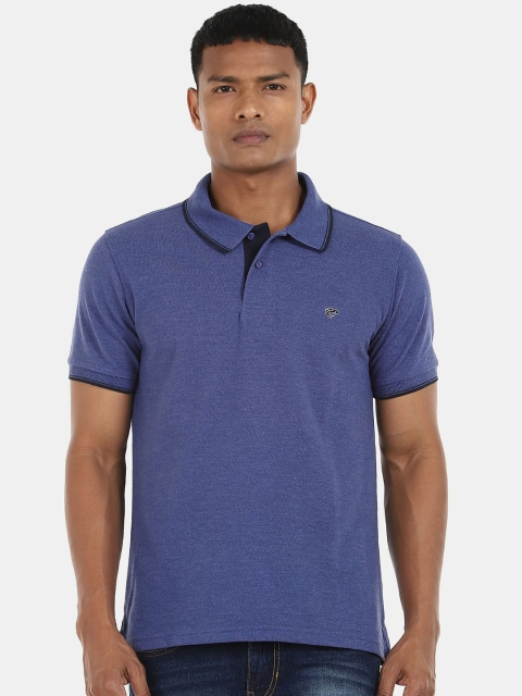 

Ruggers Men Blue Polo Collar T-shirt