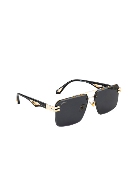 

Ted Smith Unisex Grey & Gold-Toned Aviator Sunglasses with UV Protected Lens - HILTON2_C1