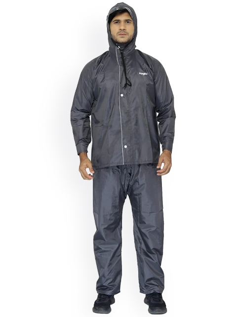 

THE CLOWNFISH Men Grey Solid Rain Suit