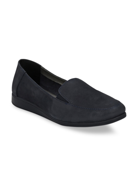 

Alberto Torresi Women Navy Blue Leather Slip-On Shoes