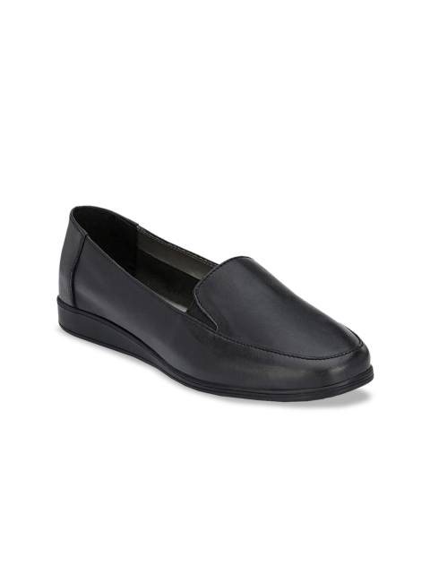 

Alberto Torresi Women Black Leather Slip-On Shoes