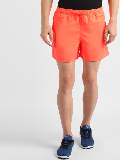 

Reebok Men Orange Skinny Fit Training or Gym Sports Shorts