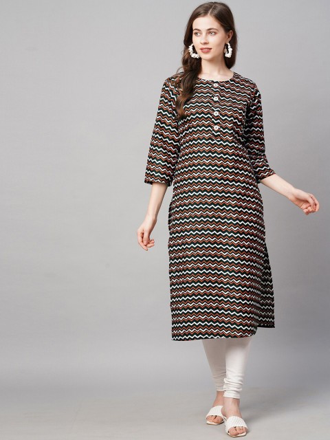 

KALINI Women Multicoloured Striped Kurta, Multi