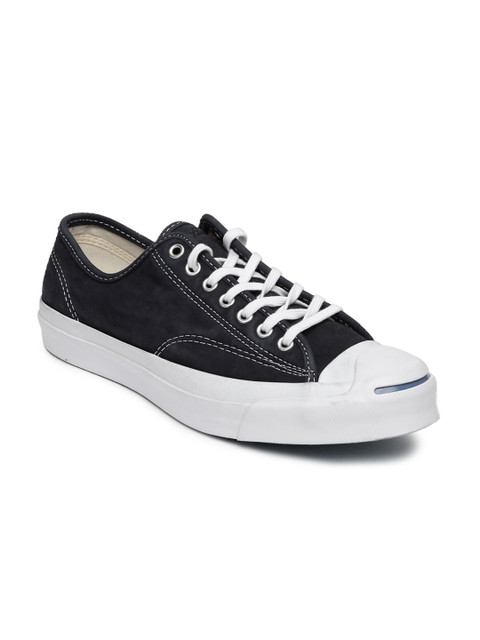 

Converse Unisex Navy Solid Leather Sneakers, Navy blue