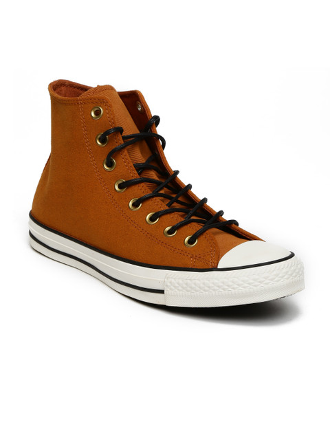 

Converse Men Brown Solid High-Top Sneakers