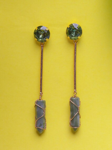 

DIVA WALK Gold-Toned Contemporary Drop Earrings