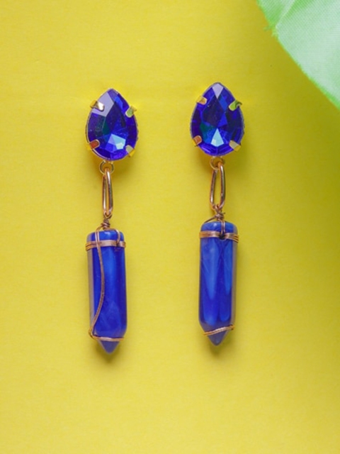 

DIVA WALK Gold-Toned Contemporary Drop Earrings
