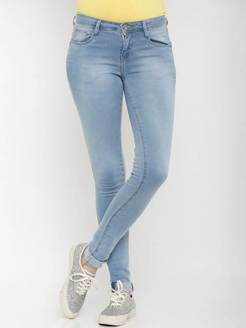 

Kraus Jeans Women Blue Skinny Fit Heavy Fade Stretchable Jeans