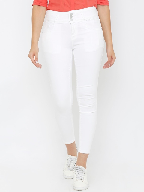 

Kraus Jeans Women White Skinny Fit High-Rise Stretchable Jeans