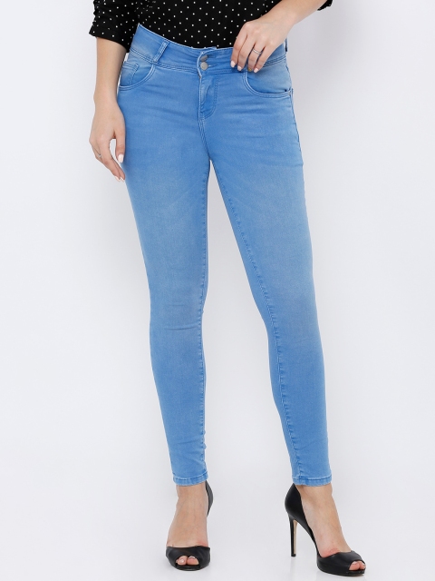 

Kraus Jeans Women Blue Skinny Fit High-Rise Light Fade Stretchable Jeans